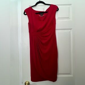 Connected Apparel Red Midi Dress